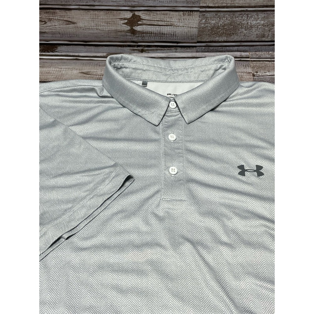 Under Armour Men's Polo Gray Size 2XL XXL See Pic